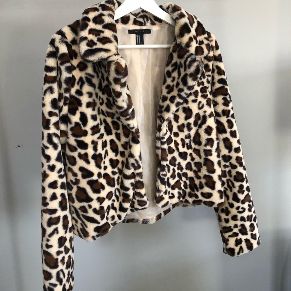 Forever 21 Animal Print Coat